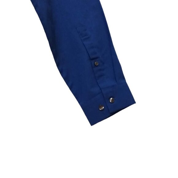 J. Ferrar Royal Blue Slim Fit Button Down Dress Shirt Sz L - Picture 4 of 8